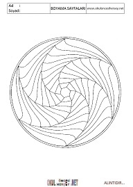 Mandala boyama sayfaları